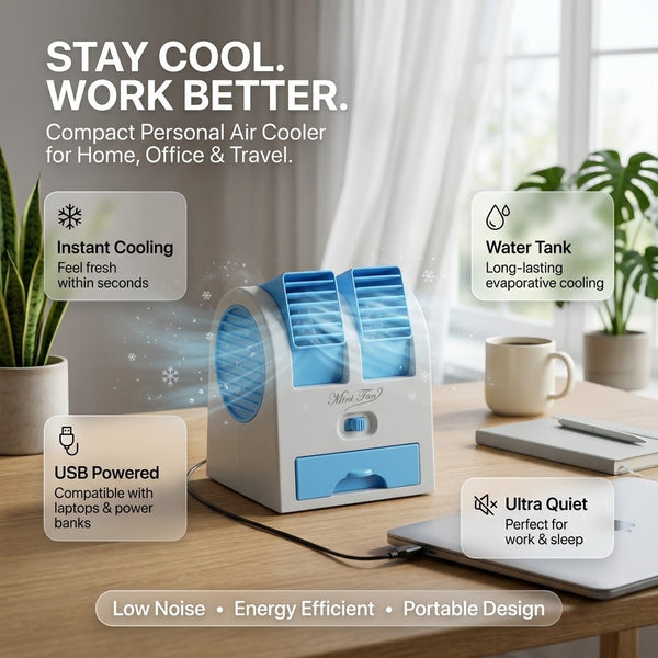 Air Portable 3 In 1 Conditioner Humidifier Purifier Mini Cooler