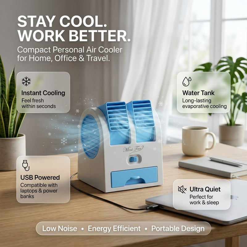Air Portable 3 In 1 Conditioner Humidifier Purifier Mini Cooler