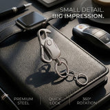4 in 1 Keychain Spinner Multi-Function Tool Waist Double Ring Keychain Gift