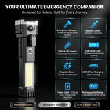 8 in 1 Portable Rechargeable Torch LED Flashlight