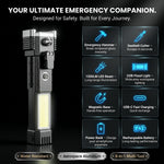 8 in 1 Portable Rechargeable Torch LED Flashlight