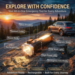 8 in 1 Portable Rechargeable Torch LED Flashlight