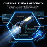 8 in 1 Portable Rechargeable Torch LED Flashlight